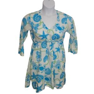 GRETCHEN SCOTT swim coverup dress seashell beach tunic XS‎